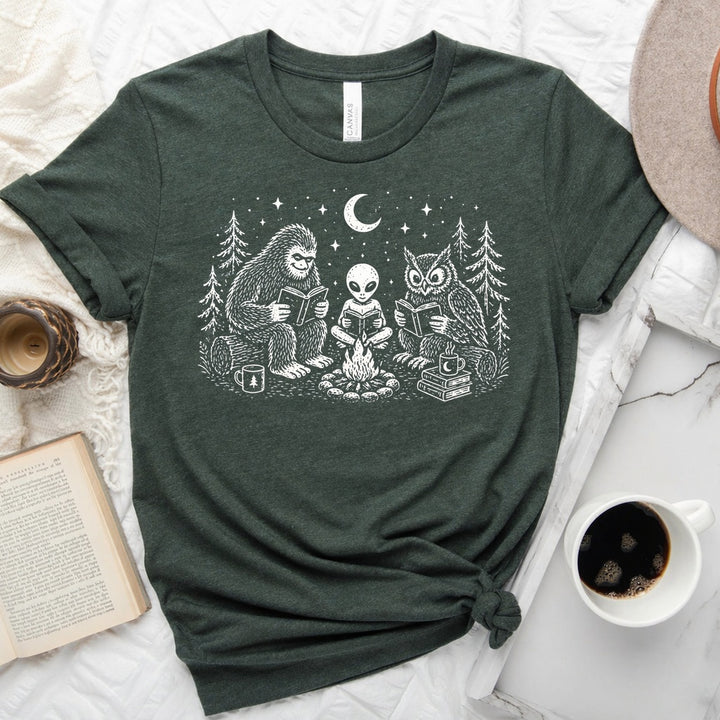 Midnight Book Club unisex tee with bookish graphic design, perfect for readers and book lovers