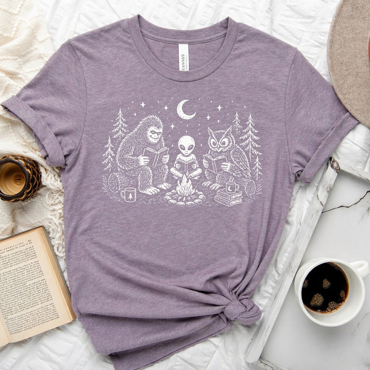 Midnight Book Club unisex tee with bookish graphic design, perfect for readers and book lovers