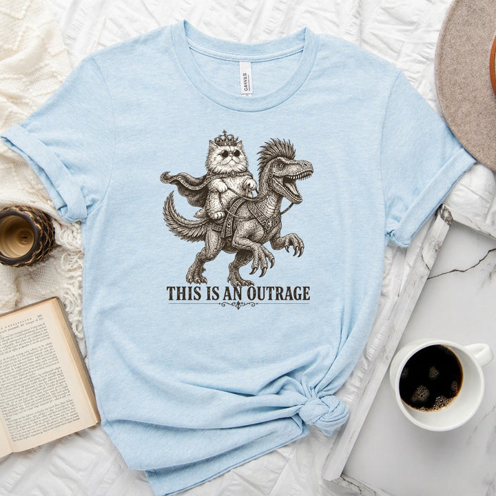 Princess Donut and Mongo Unisex Tee in Heather Prism Ice Blue