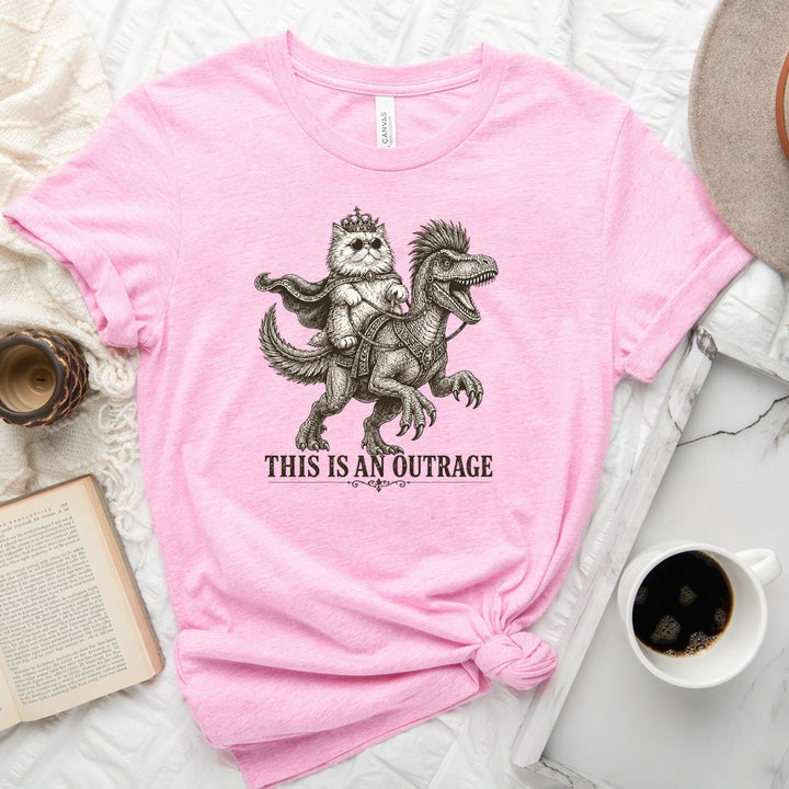 Princess Donut and Mongo Unisex Tee in Heather Bubble Gum